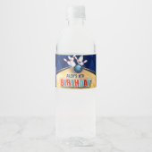 Bowling Water flesje label - Jongen Waterfles Etiket (Voorkant)