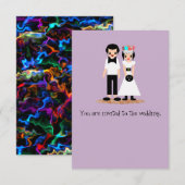 Bowling Wedding bride en bruom Kaart (Voorkant / Achterkant)