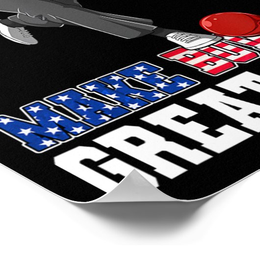 Bowling weer geweldig - Grappige Trump Bowling-acc Poster (Hoek)