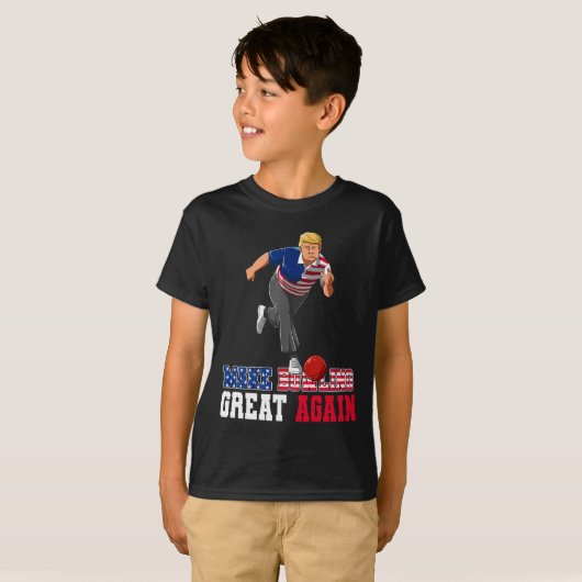 Bowling weer geweldig - Grappige Trump Bowling-acc T-shirt (Voorkant volledig)