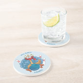 Bowling Wild Turkije met bal en knuppels Zandsteen Onderzetter (Zijkant)