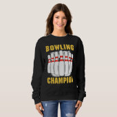 Bowling Winnaar Retro Bowling Bowler Trui (Voorkant volledig)