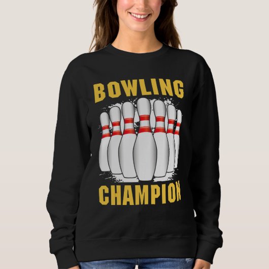Bowling Winnaar Retro Bowling Bowler Trui (Voorkant)