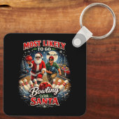 Bowling with Santa Sleutelhanger (Achterkant)