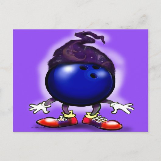 Bowling Wizard Briefkaart (Voorkant)