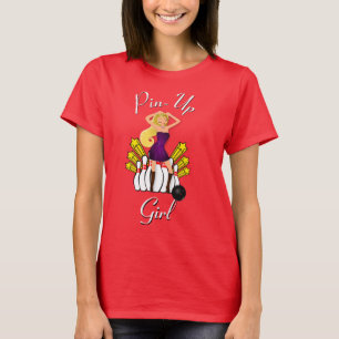 Bowling women's Sportkleding Pin-Up Girl Custom T- T-shirt