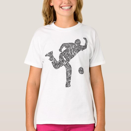 Bowling Word Art, Bowler Wordle T-shirt (Voorkant)