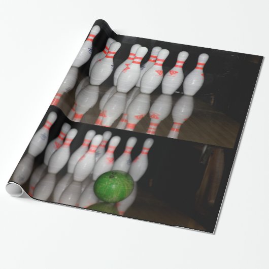 Bowling Wrapping Paper Cadeaupapier (Uitgerold)