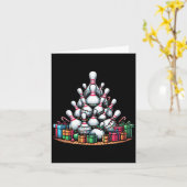 Bowling Xmas Lighting Santa Schattige Bowling Chri Kaart (Gele Bloem)