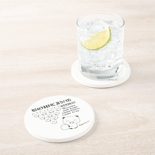 Bowling Zandsteen Onderzetter (Zijkant)