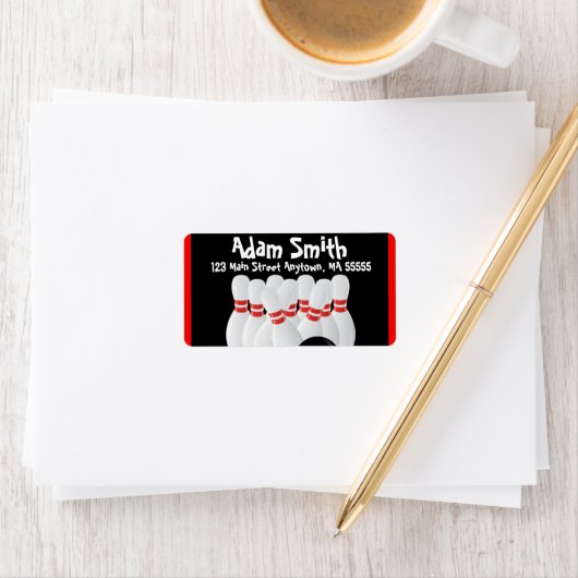 BowlingAdresetiketten Etiket (Insitu)