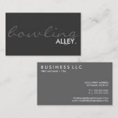 bowlingbaan. (aanpasbare kleur) visitekaartje (Voorkant / Achterkant)