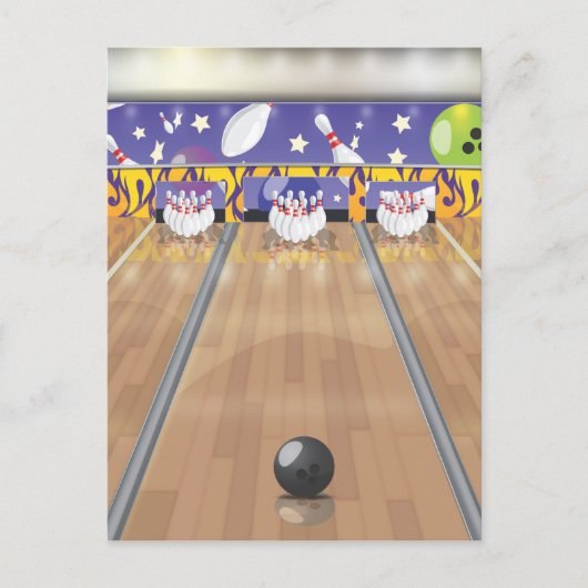 Bowlingbaan Briefkaart (Voorkant)