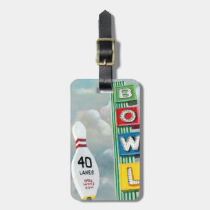 Bowlingbaan Kunstwerk Bagagelabel