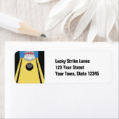 Bowlingbaan, spelden, bal etiket (Insitu)