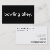bowlingbaan. visitekaartje (Voorkant / Achterkant)