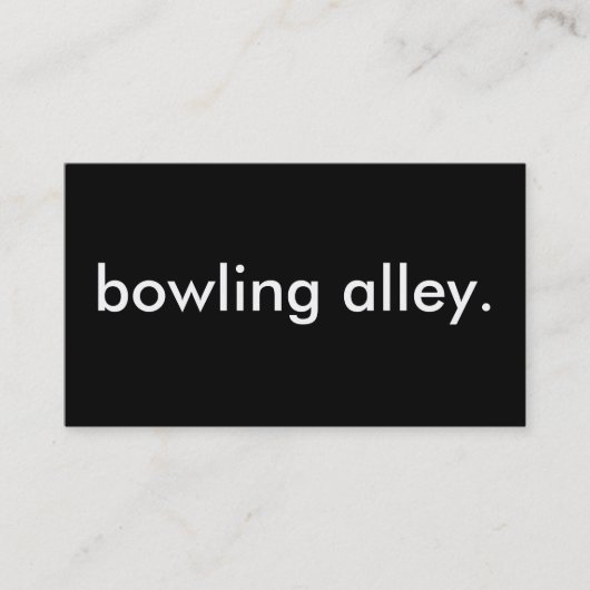 bowlingbaan. visitekaartje (Voorkant)