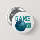 Bowlingbal Blauw Ronde Button 5,7 Cm (Voorkant /achterkant)