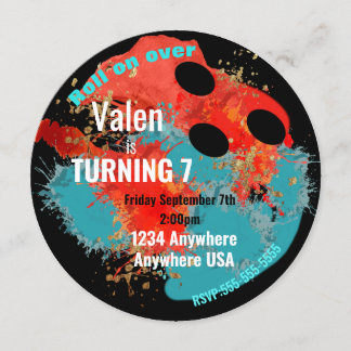 BOWLINGBAL, bowling, jongens verjaardagsfeestje Kaart