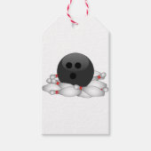 Bowlingbal En Kegelpins Cadeaulabel (Voorkant)