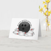 Bowlingbal en pins kaart (Gele Bloem)