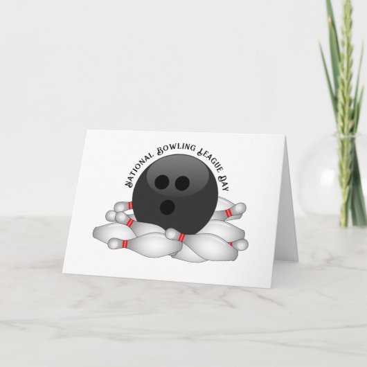 Bowlingbal en pins kaart (Voorkant)