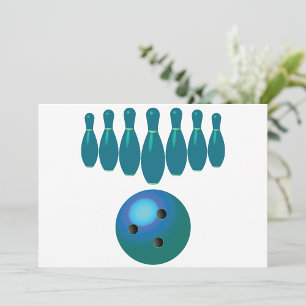 Bowlingbal en Pins Plezierige Sporten Kaart
