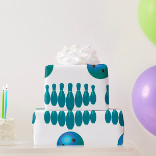 Bowlingbal en Pins Pret Sporten Cadeaupapier