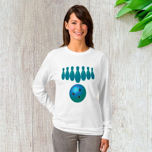 Bowlingbal en Pins Pret Sporten T-shirt