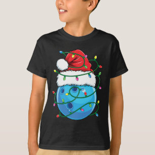 Bowlingbal met Santa Hat Mannen Boys Christmas XMA T-shirt