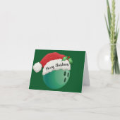 Bowlingbal ontwerp kerstkaart kaart (Voorkant)