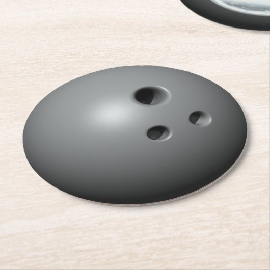 Bowlingbal Ronde Kartonnen Onderzetter (Gebogen)