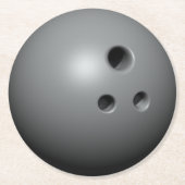 Bowlingbal Ronde Kartonnen Onderzetter (Voorkant)