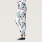 Bowlingbal-sneeuwman Kerstbeenwarmers Leggings (Links)