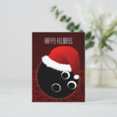 bowlingbal Vakantie groet Feestdagenkaart (Staand voorkant)