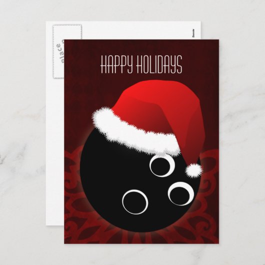 bowlingbal Vakantie groet Feestdagenkaart (Voorkant / Achterkant)