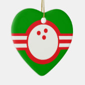 bowlingbal: vliegster keramisch ornament (Rechts)