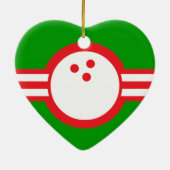 bowlingbal: vliegster keramisch ornament (Achterkant)