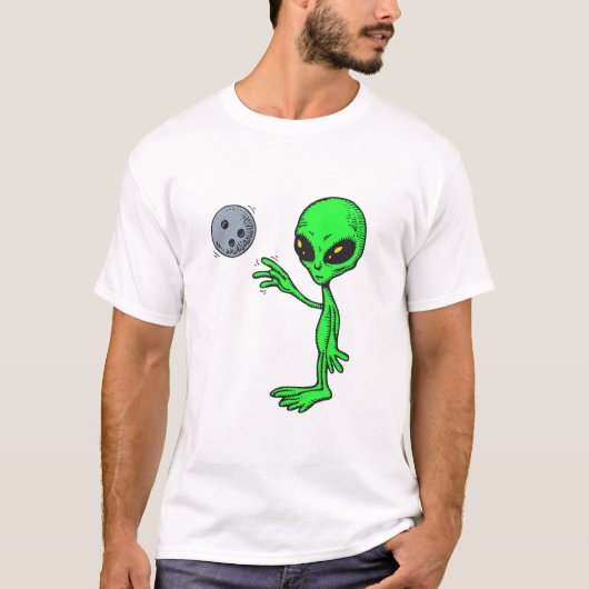 bowlingbuitenaards wezen t-shirt (Voorkant)