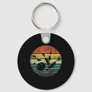 Bowlingcadeaus Retro Zonsondergang Bowling Byll Si Sleutelhanger