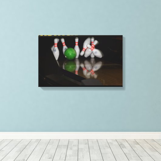 Bowlingcanvas afdrukken (Insitu (Houten vloer))
