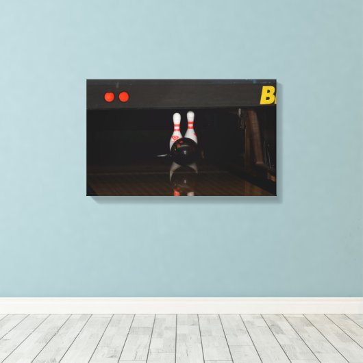 Bowlingcanvas afdrukken (Insitu (Houten vloer))