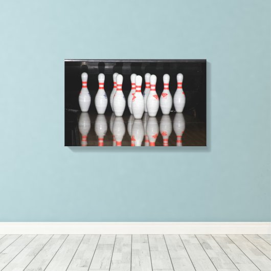 Bowlingcanvas afdrukken (Insitu (Houten vloer))