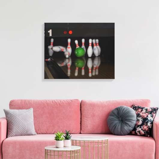 Bowlingcanvas afdrukken (Insitu (Woonkamer))