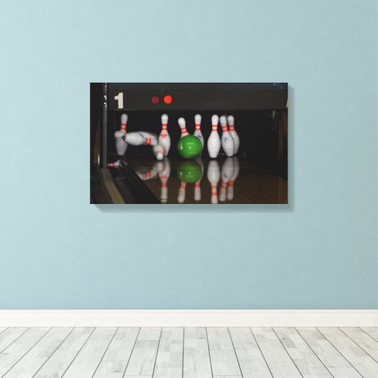 Bowlingcanvas afdrukken (Insitu (Houten vloer))