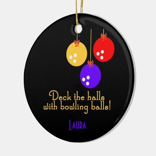 BowlingChick gepersonaliseerde versiering Keramisch Ornament (Links)