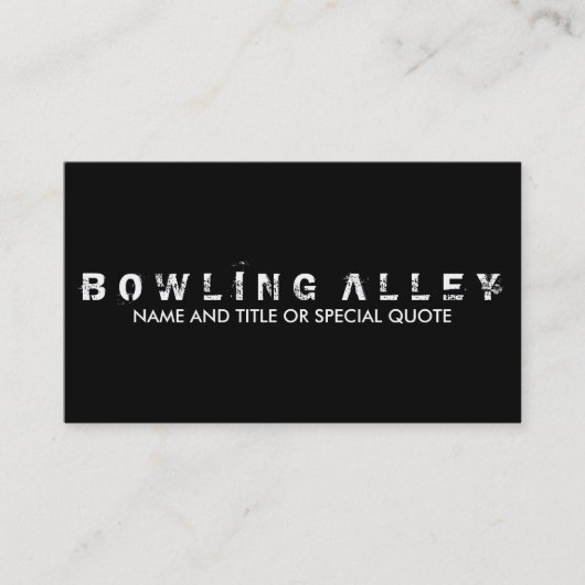 bowlingcrest (aanpasbare kleur) visitekaartje (Voorkant)