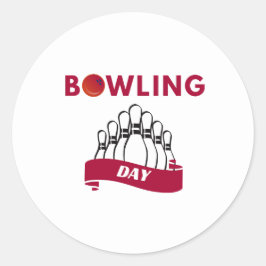 Bowlingdag Ronde Sticker