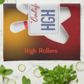 Bowlinghanddoeken met aangepaste teamnaam theedoek (Gevouwen)