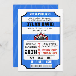 BOWLINGKAARTJE Bar Mitswa Uitnodiging